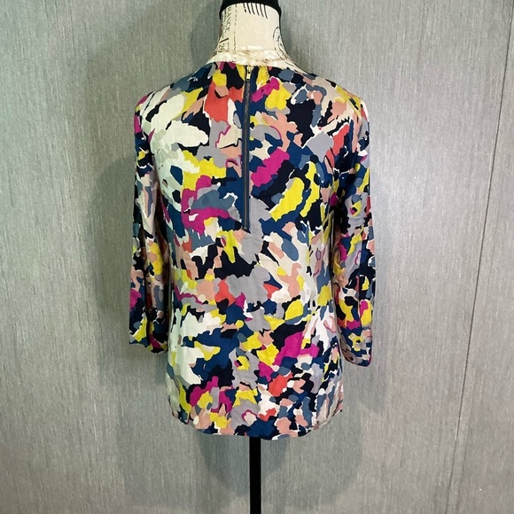 Boden Multicolor Abstract Women's BlouseSize 4 - Picture 3 of 6